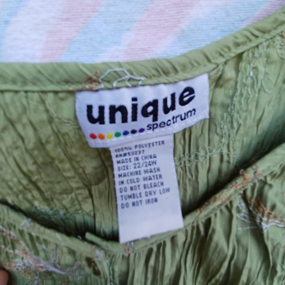 Muted Green blouse with lace and blouse with lace and embroidered details - Picture 4 of 7